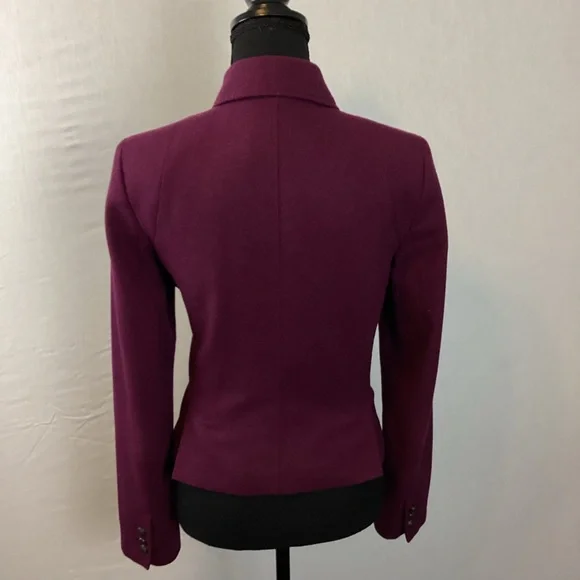 SOLD! Banana Republic Double Breasted Plum Wool Blend Military Jacket - Picture 6 of 13